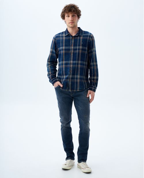 Jean slim con tallones para hombre