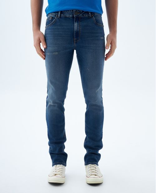 Jean slim tono medio para hombre