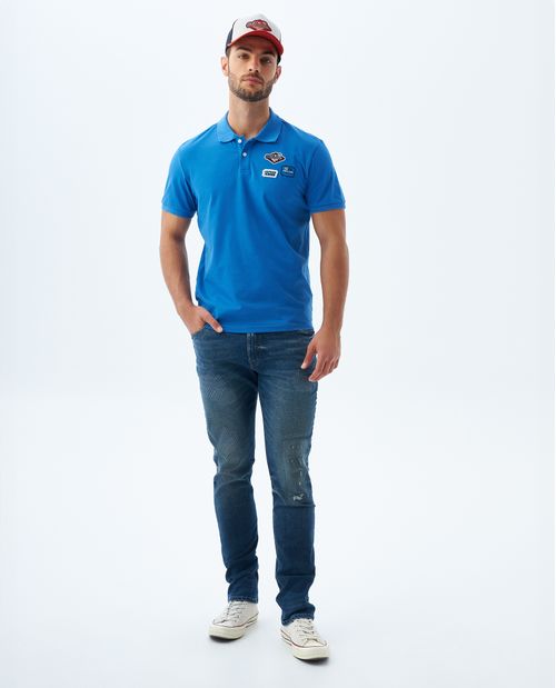 Jean slim con rotos para hombre