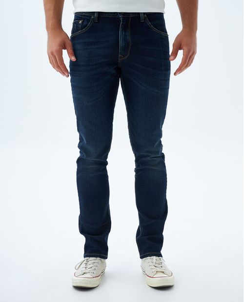 Jean slim tono oscuro para hombre
