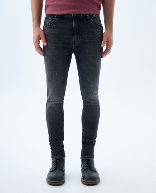 Jean Skinny negro para hombre