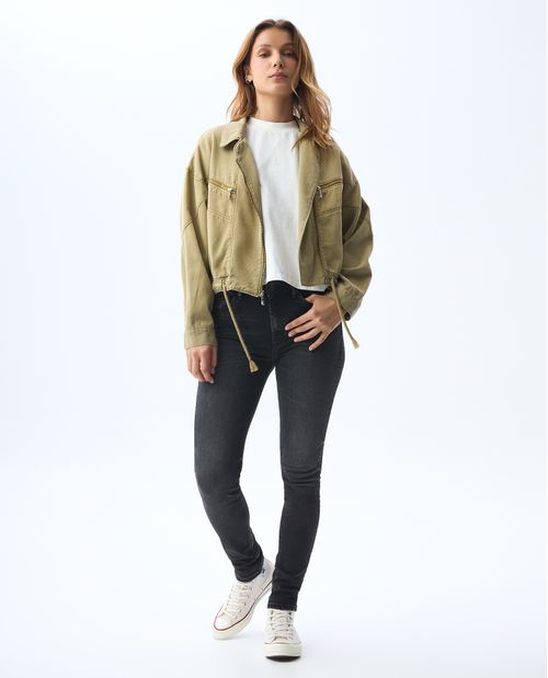 Jean Jegging black denim para mujer