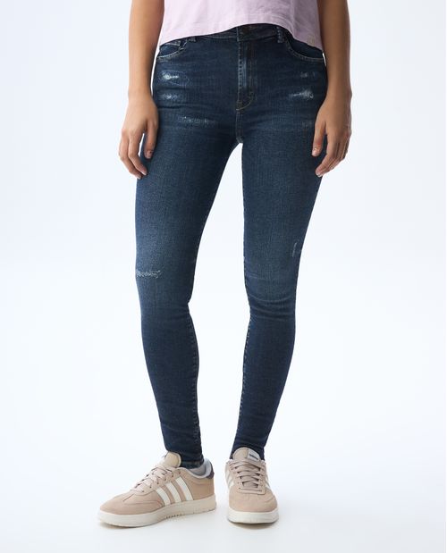 Jean Jeggging con rotos y recosidos para mujer