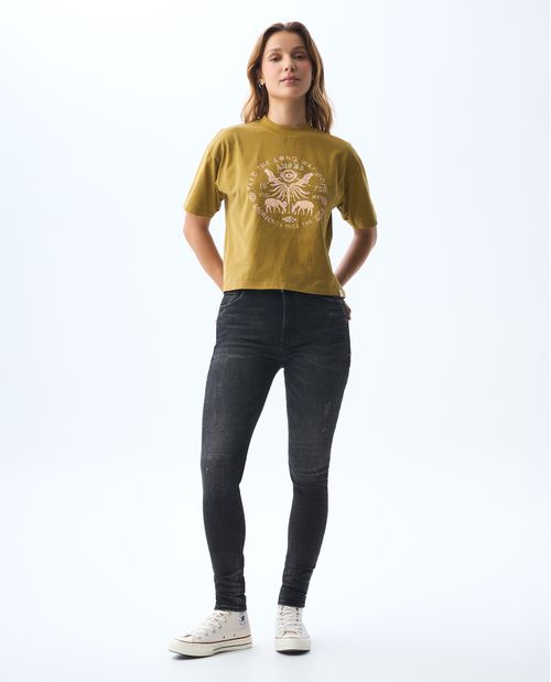 Jean Jegging tono negro para mujer
