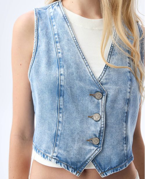 Chaleco en denim para mujer