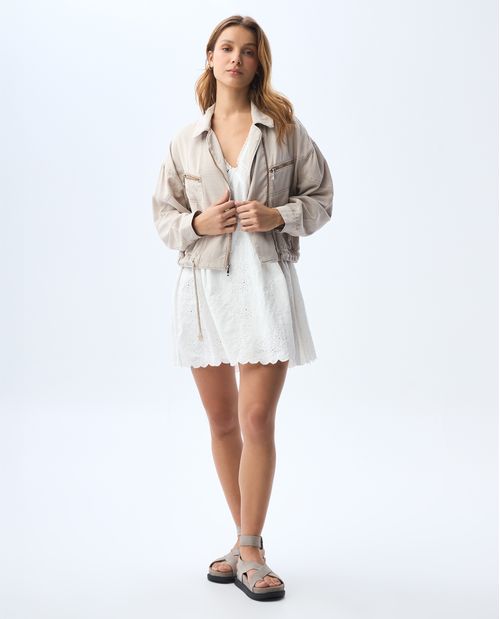 Chaqueta Biker de tacto suave para mujer
