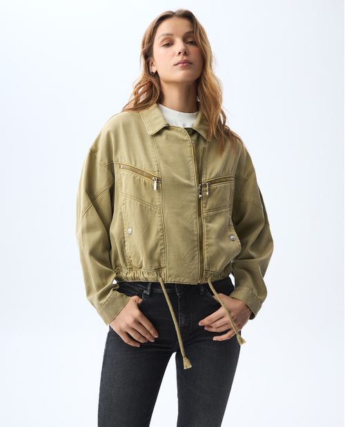 Chaqueta Biker de tacto suave para mujer