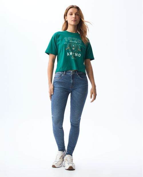 Jean Jegging tono medio para mujer