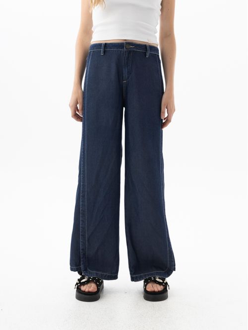 Jean Wide Leg tono claro para mujer