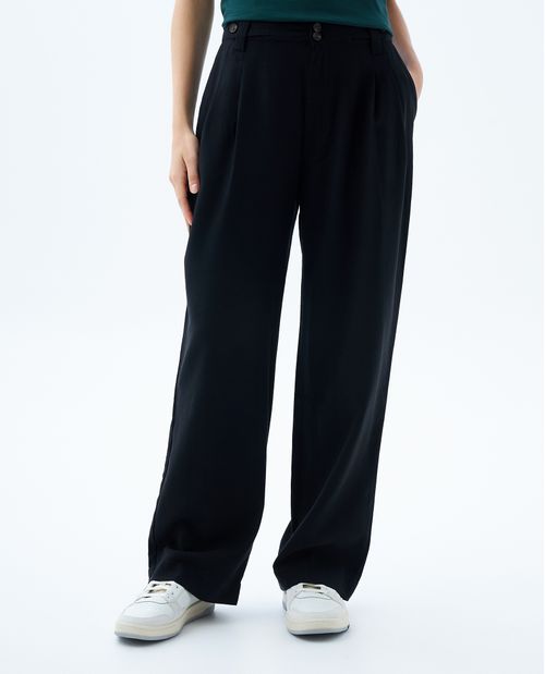 Pantalón Wide Leg con prenses para mujer