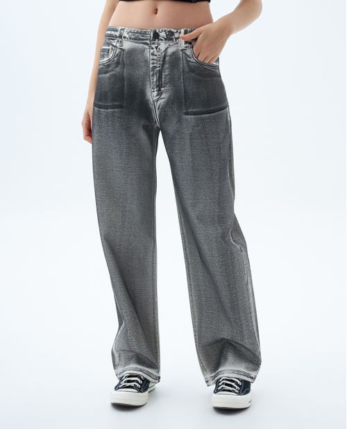 Pantalón Wide Leg con teñido especial para mujer