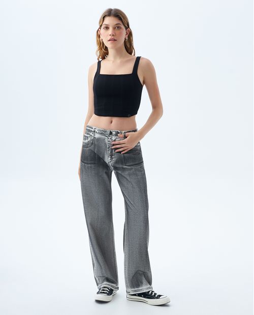 Pantalón Wide Leg con teñido especial para mujer