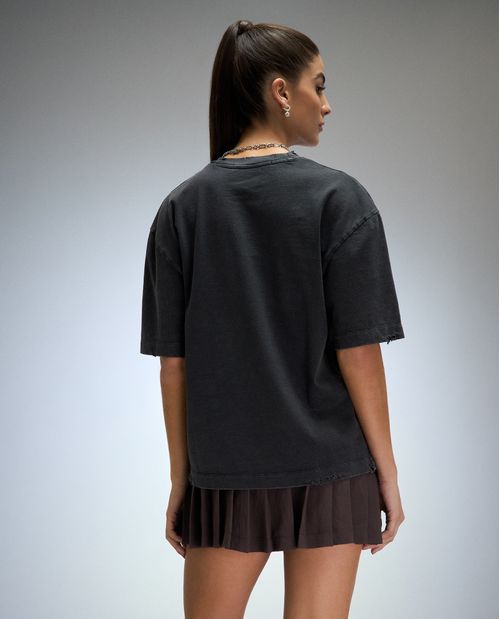 Camiseta oversize estampada para mujer