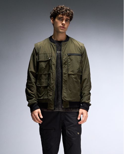 Chaqueta Bomber con chaleco sobrepuesto para hombre