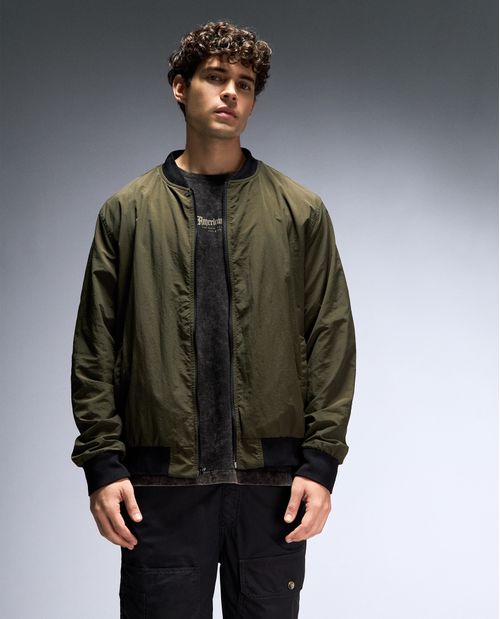Chaqueta Bomber con chaleco sobrepuesto para hombre