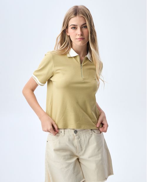 Camiseta tipo polo para mujer