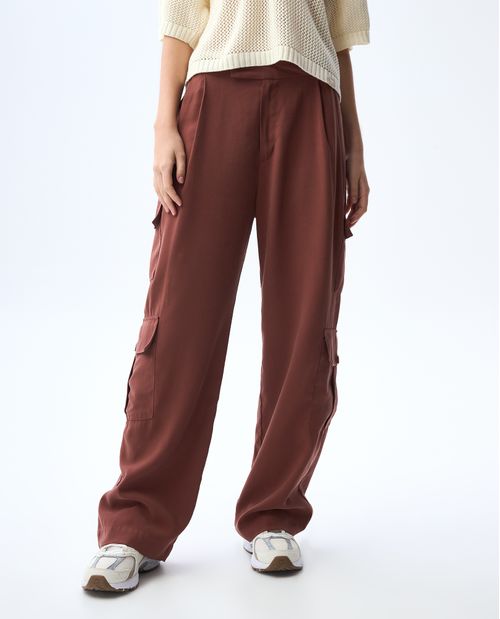 Pantalón cargo bota amplia para mujer