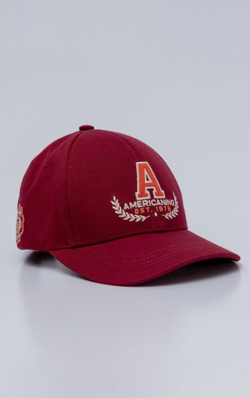 Gorra con bordado en frente y lateral para hombre