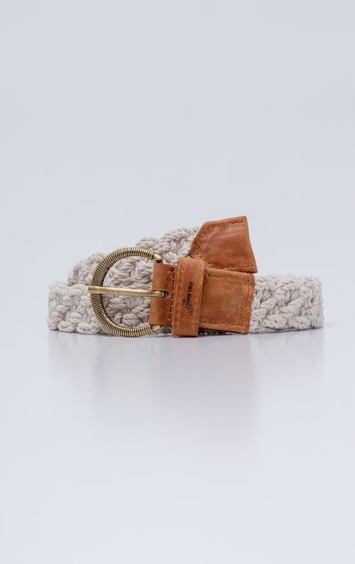 Correa en macramé y cuero para mujer