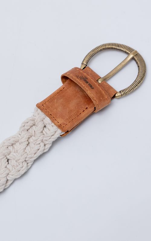 Correa en macramé y cuero para mujer