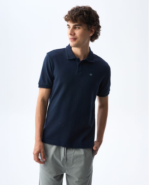 Polo de tela con textura para hombre