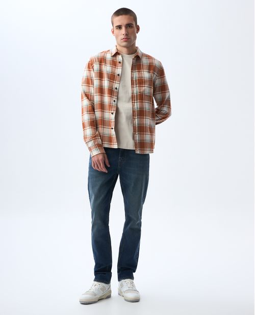 Camisa manga larga tipo leñadora para hombre