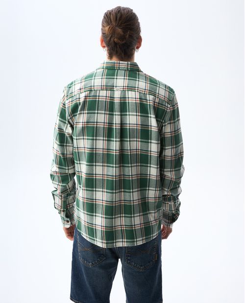 Camisa manga larga tipo leñadora para hombre