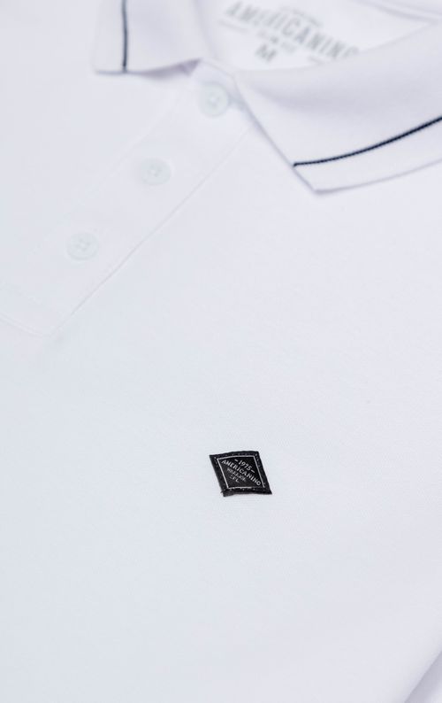 Polo con aplique en punto corazón para hombre