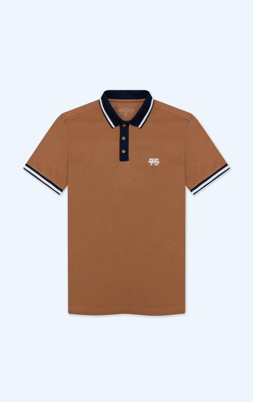 Polo Slim con cuello y puños en contraste para hombre