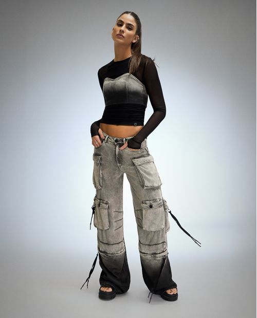 Crop top strapless para mujer