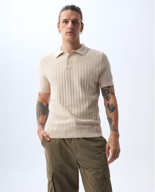 Polo tejida para hombre