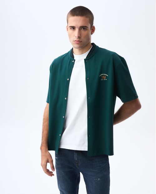 Camisa Boxy fit manga corta para hombre