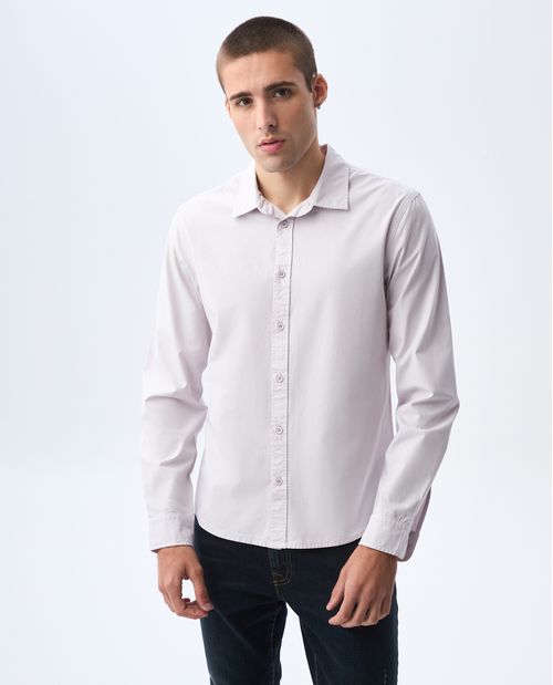 Camisa manga larga slim para hombre