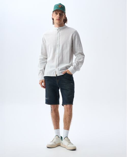 Camisa cuello neru para hombre