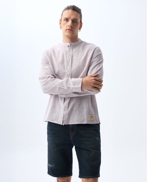 Camisa cuello neru para hombre