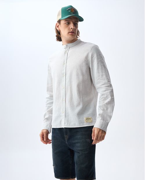 Camisa cuello neru para hombre