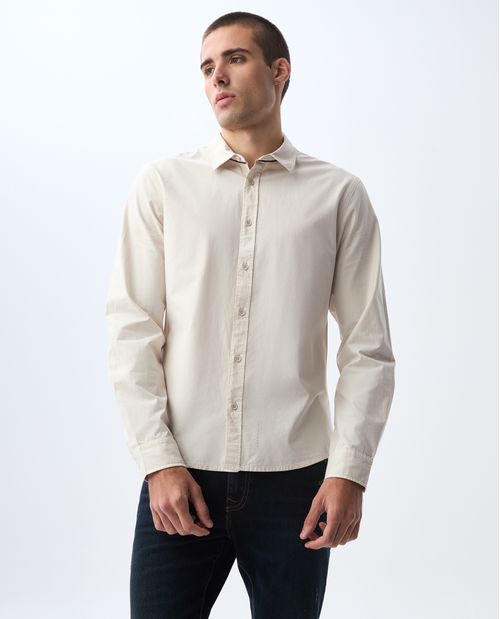Camisa manga larga slim para hombre