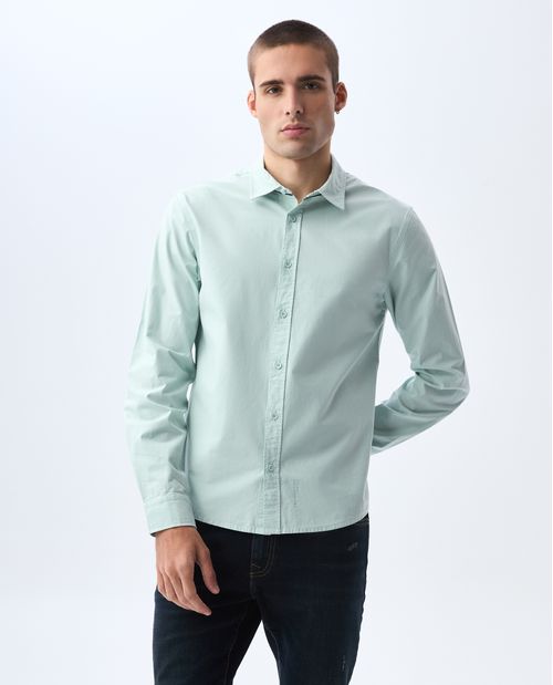 Camisa manga larga slim para hombre
