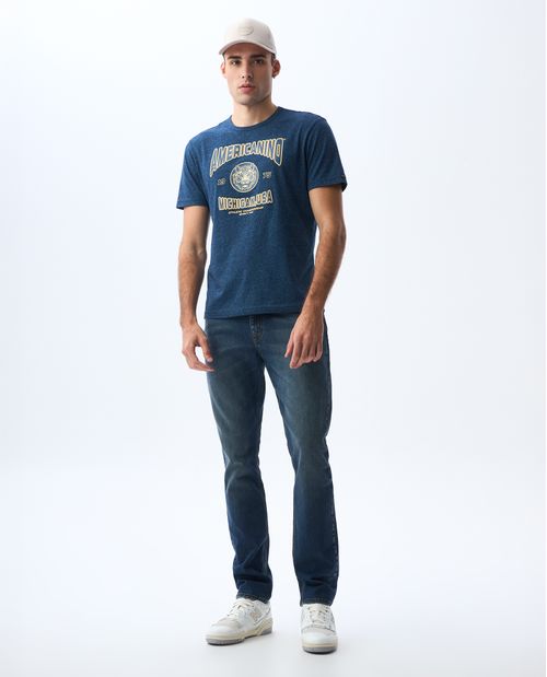 Camiseta con estampado frontal para hombre
