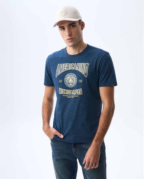 Camiseta con estampado frontal para hombre