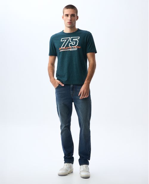 Camiseta con estampado frontal para hombre