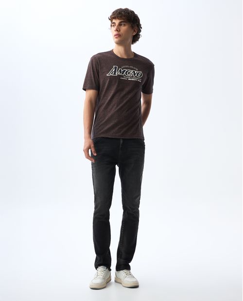 Camiseta con estampado frontal para hombre