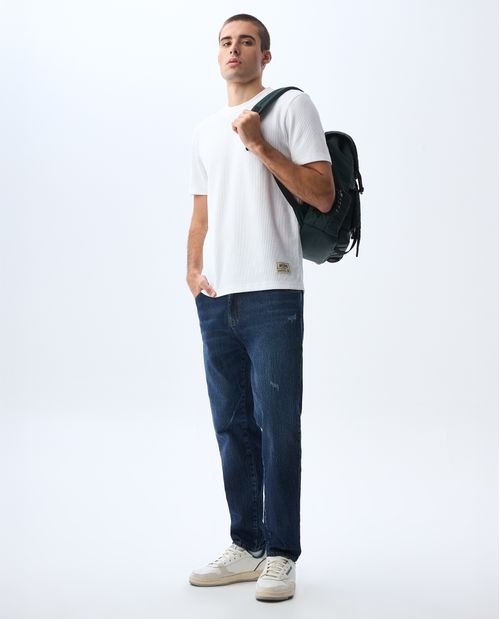 Camiseta en tela texturizada para hombre