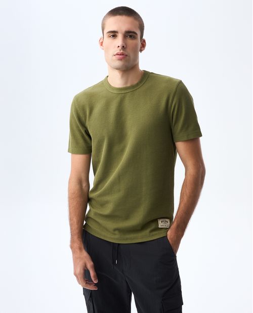 Camiseta en tela texturizada para hombre