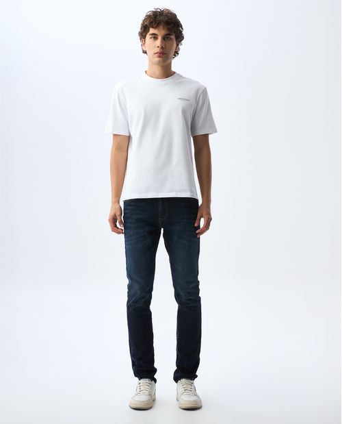 Camiseta con estampado en frente y espalda para hombre