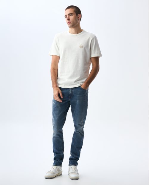 Camiseta en tela flamé para hombre