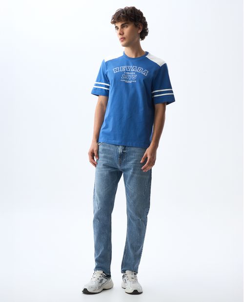 Camiseta manga corta estampada para hombre