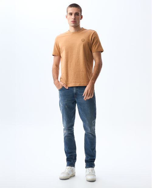 Camiseta en tela flamé para hombre