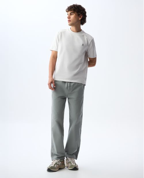 Camiseta con estampado en frente y espalda para hombre