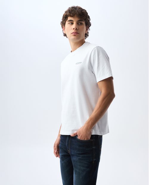 Camiseta con estampado en frente y espalda para hombre